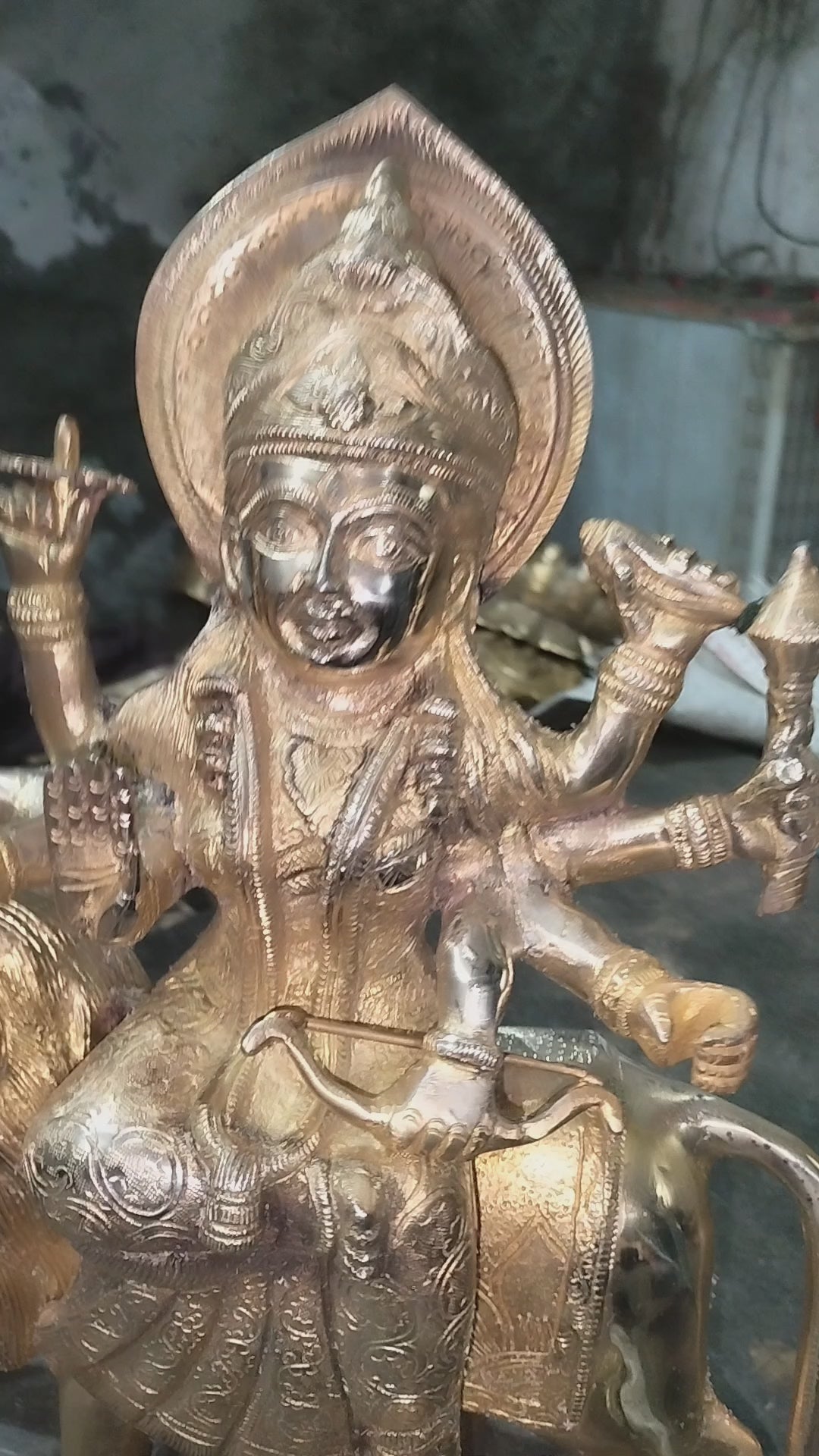 Brass Durga Mata Statue