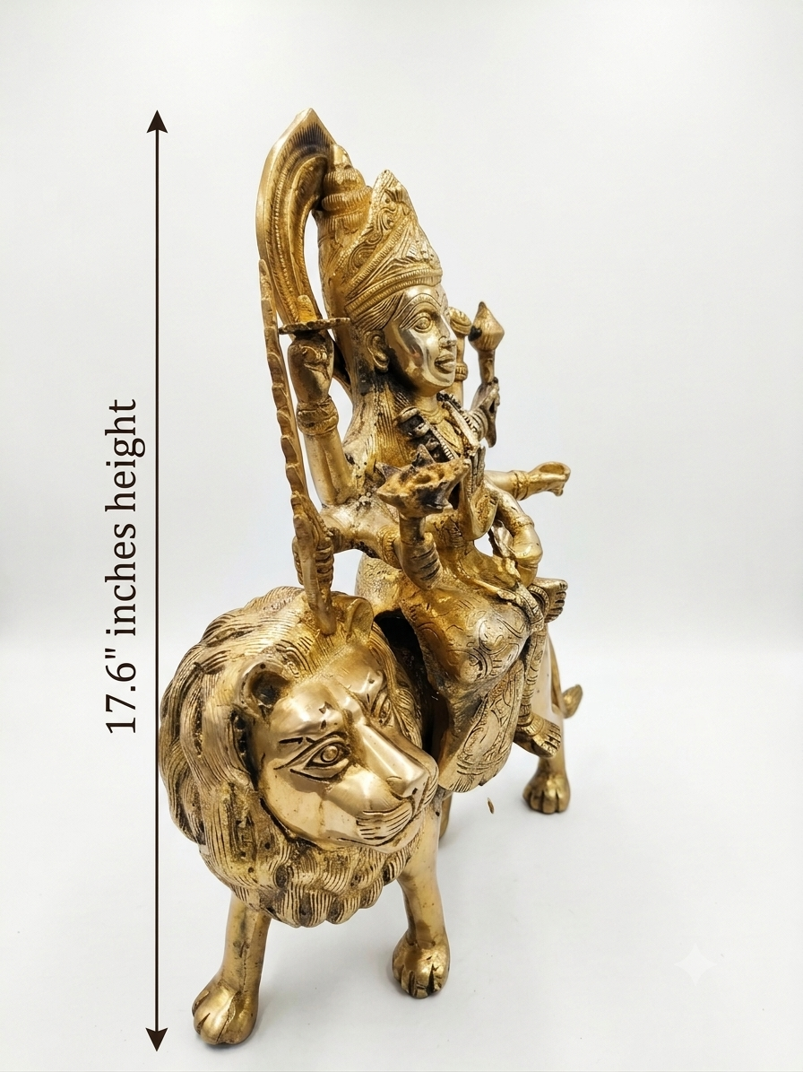 Brass Durga Mata Statue