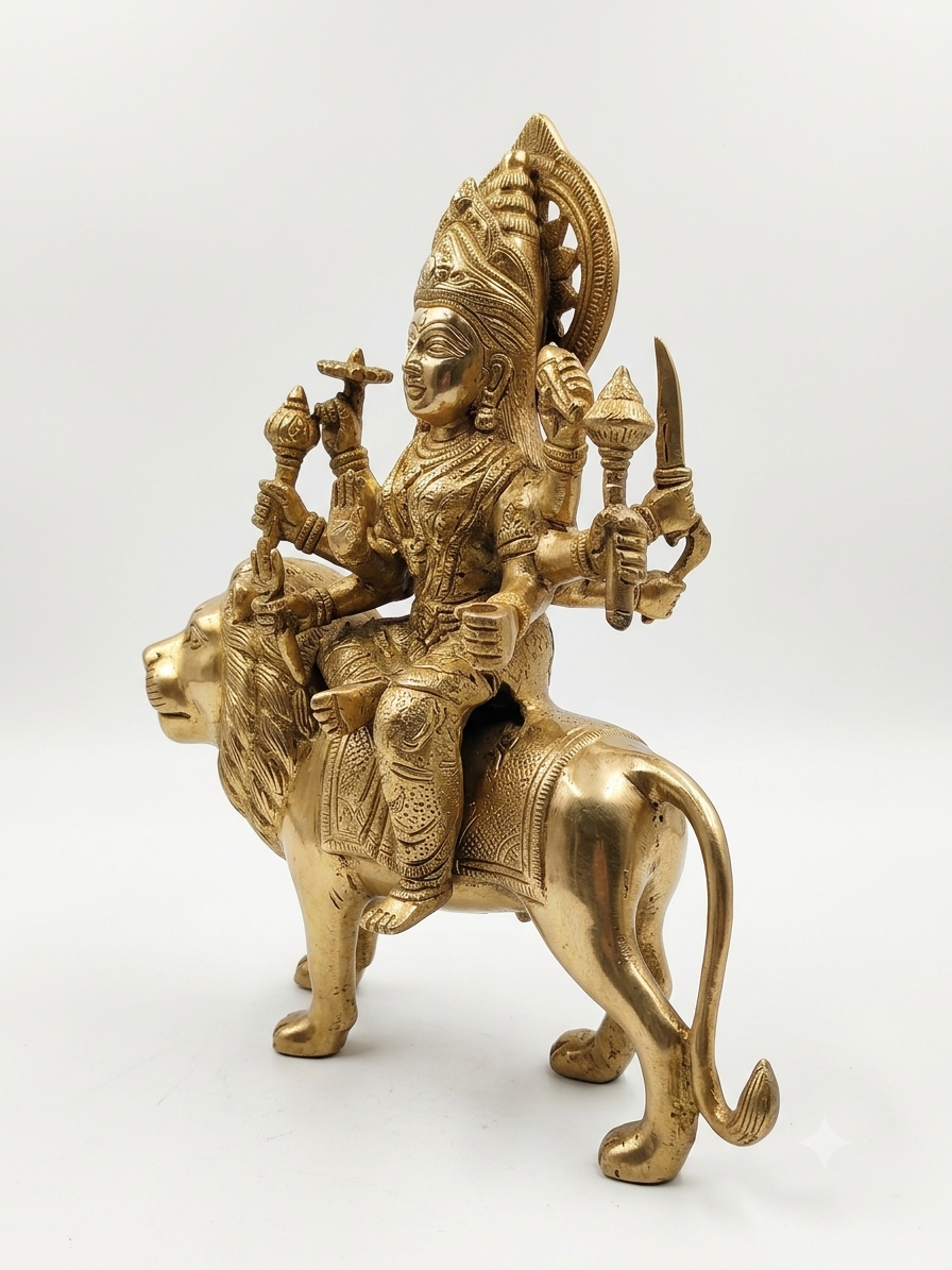 Brass Durga Mata Statue